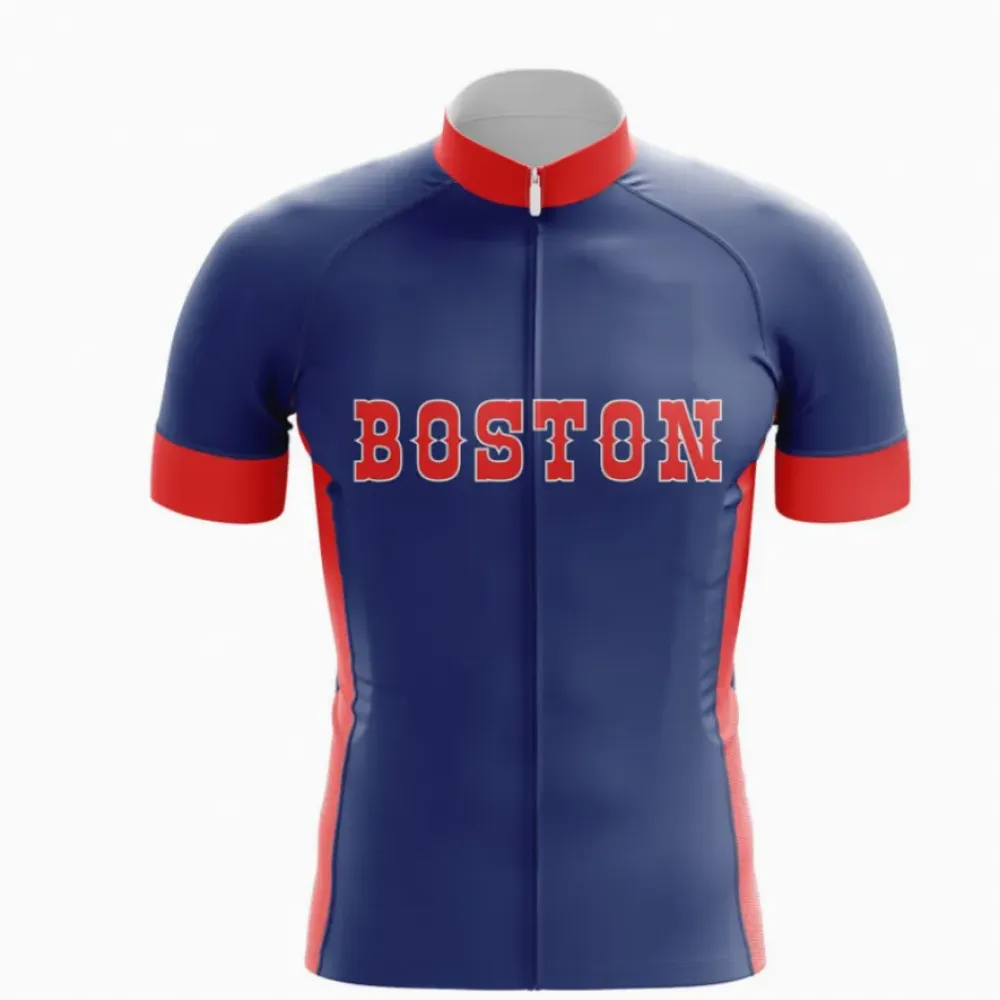 Boston Baseball Cycling Jersey Navy/Red