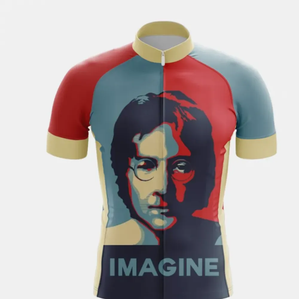 Lennon Cycling Jersey Imagine Red/Blue/Gold