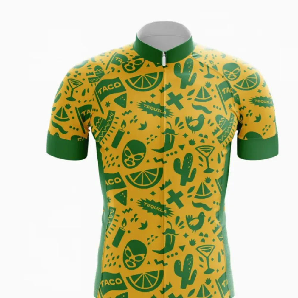 Taco Party Cycling Jersey Yellow/Green/Orange