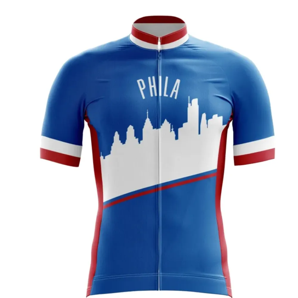 Philadelphia Skyline Cycling Jersey Blue/Red/White