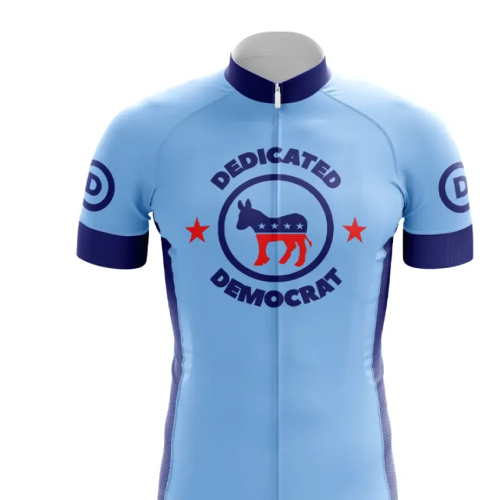 Dedicated Democrat Cycling Jersey Blue/Blue/Red