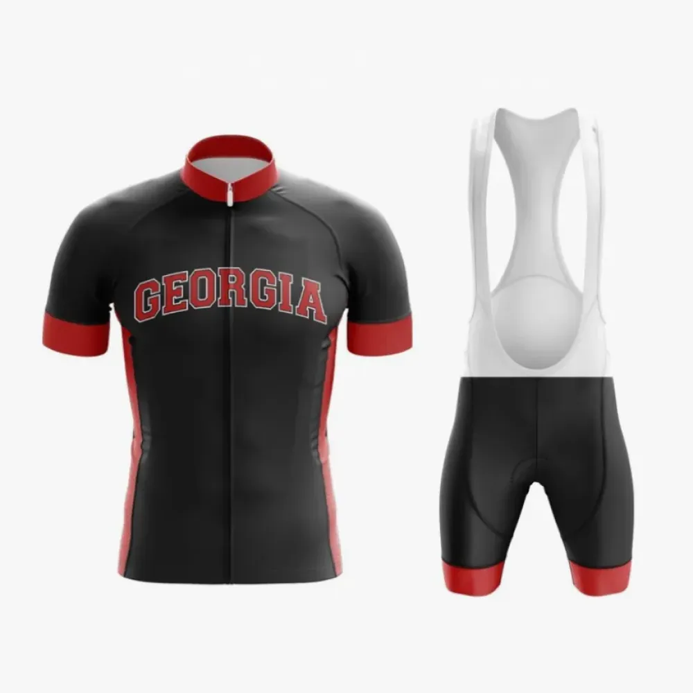 Georgia Cycling Kit Black/Red/White
