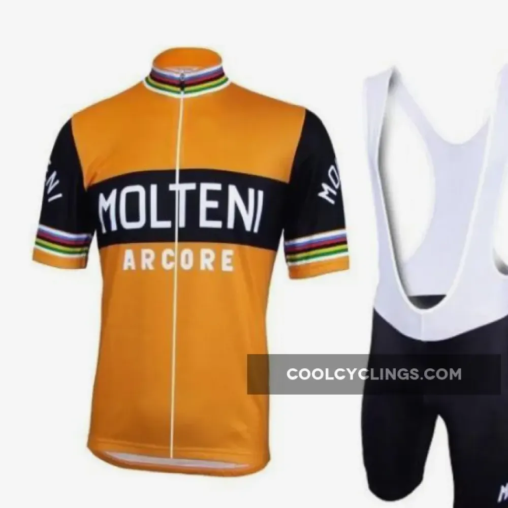 Molteni Arcore Cycling Jersey & Shorts Set Gold/Black
