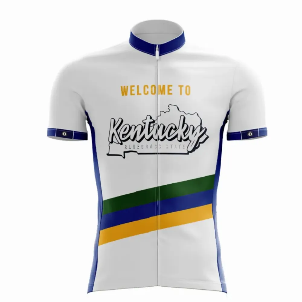 Kentucky Cycling Jersey Welcome Blue/Green/Yellow