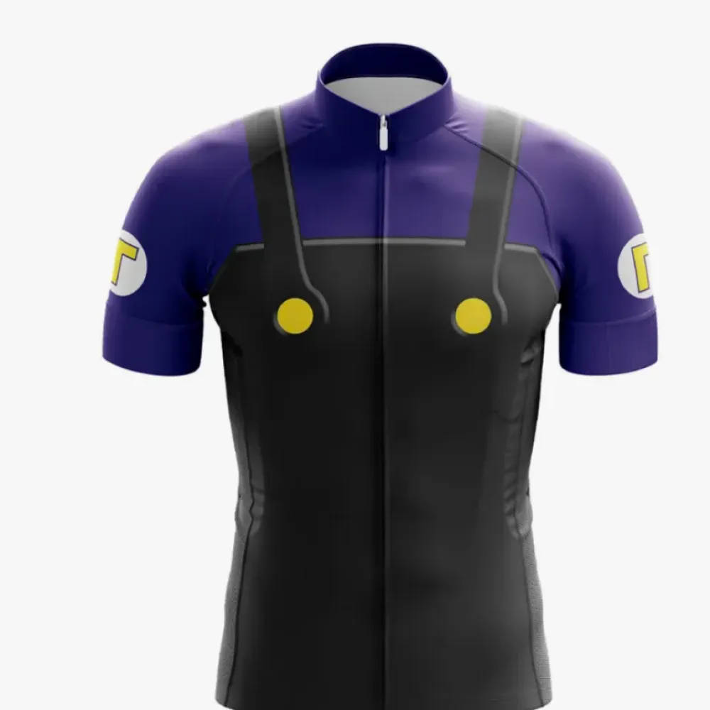 Waluigi Cycling Jersey Reflective Purple/Black/Yellow