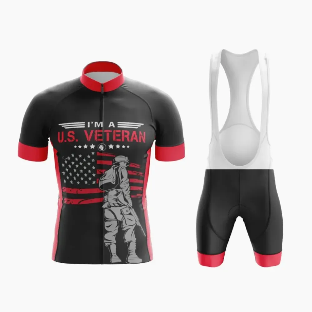 USA Veteran Bike Outfit Black/Red