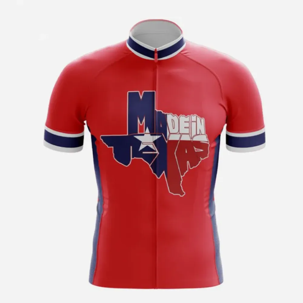 Made In Texas Cycling Jersey Red/Blue/White