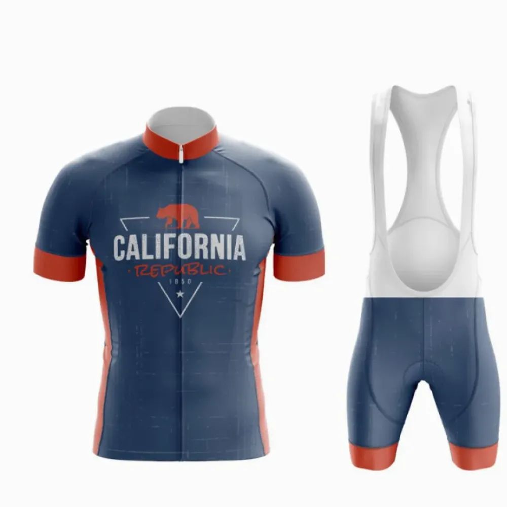 California Republic Cycling Kit Navy/Red/White