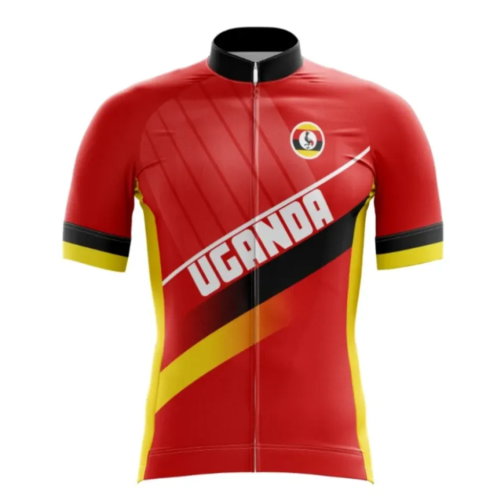 Uganda Cycling Jersey Bold Red/Yellow/Black