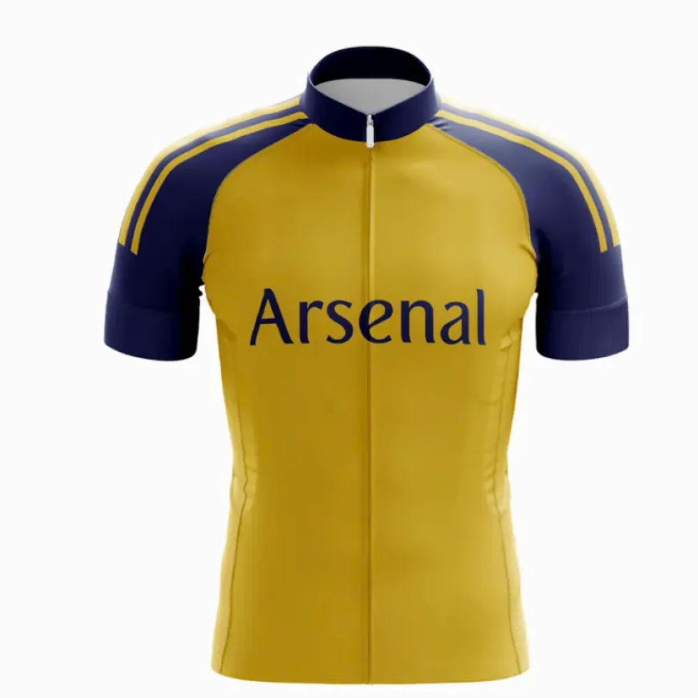 Arsenal Custom Cycling Jersey 2021 Yellow/Blue
