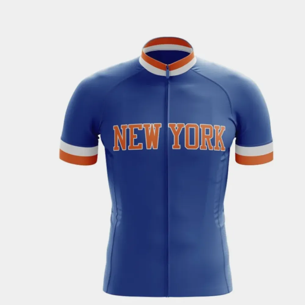 New York Knicks Cycling Jersey Blue/Orange/White