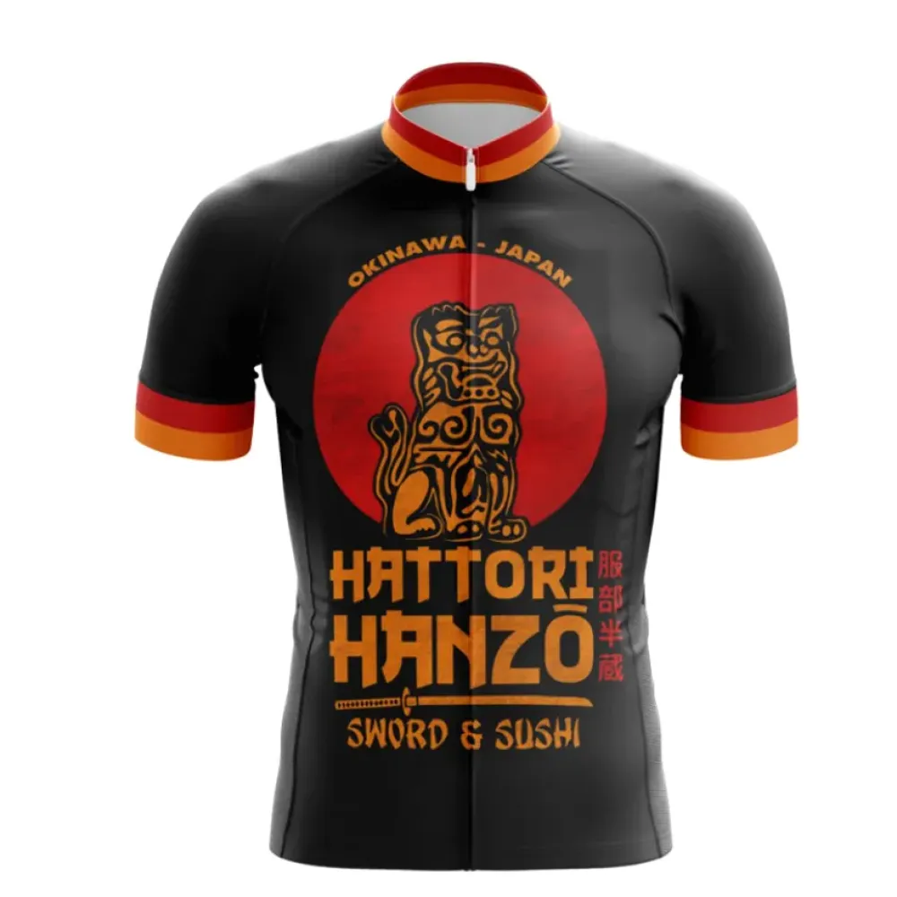 Hattori Hanzo Sword & Sushi Cycling Jersey Black/Red/Orange