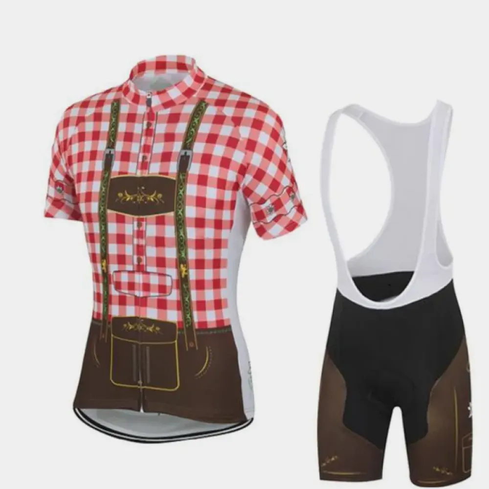 Bavarian Style Cycling Set Red/Brown