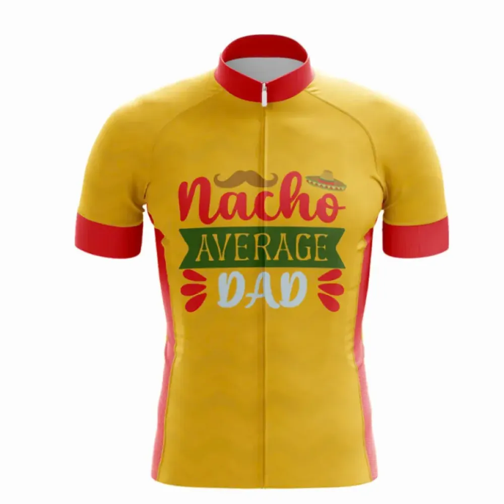 Nacho Average Dad Men's Cycling Jersey Yellow/Red/Green