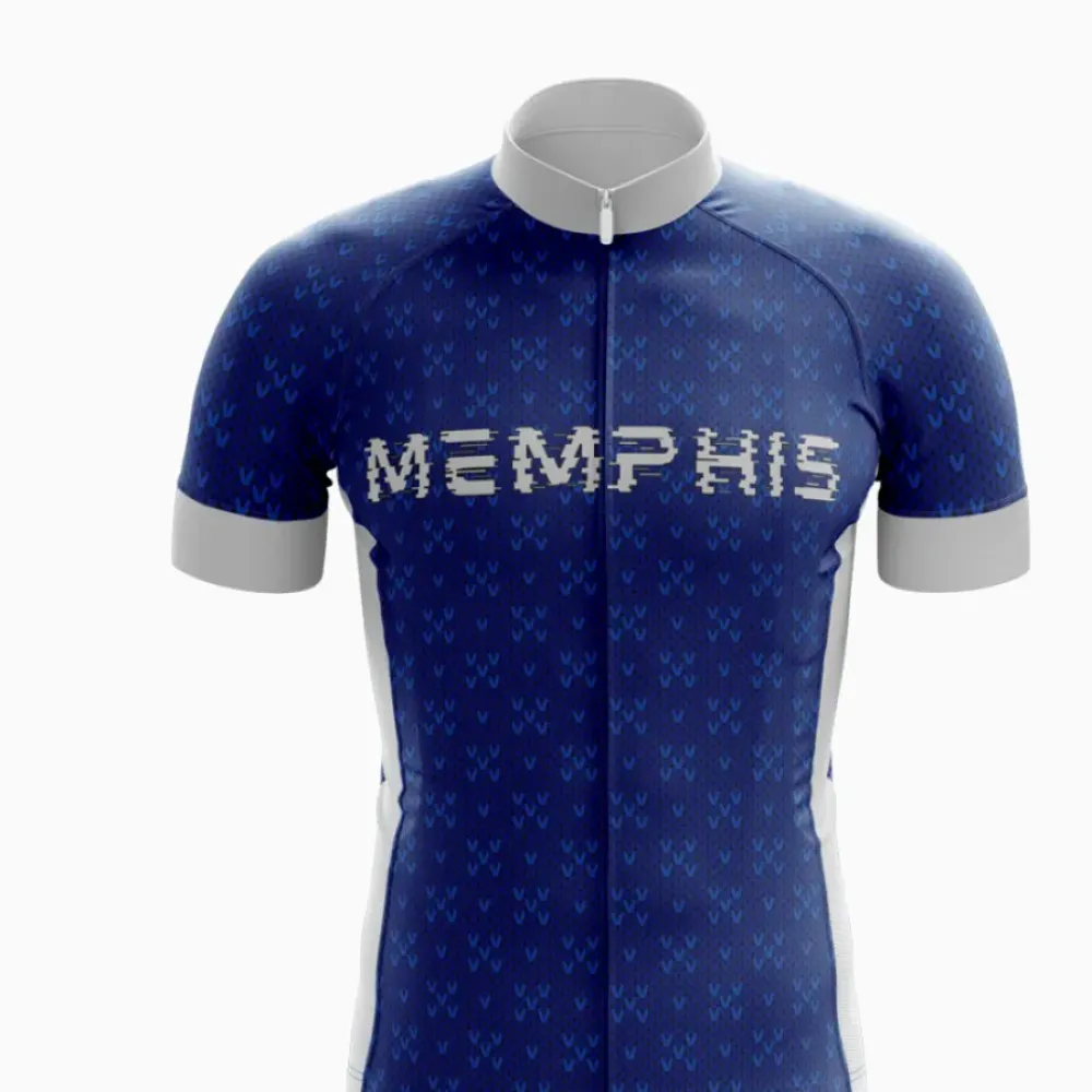 Memphis Cycling Jersey Blue/White/Grey