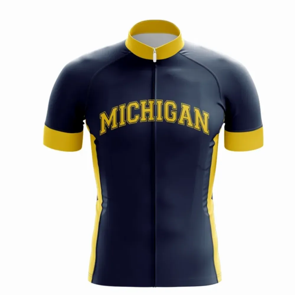 Michigan Cycling Jersey Navy/Yellow