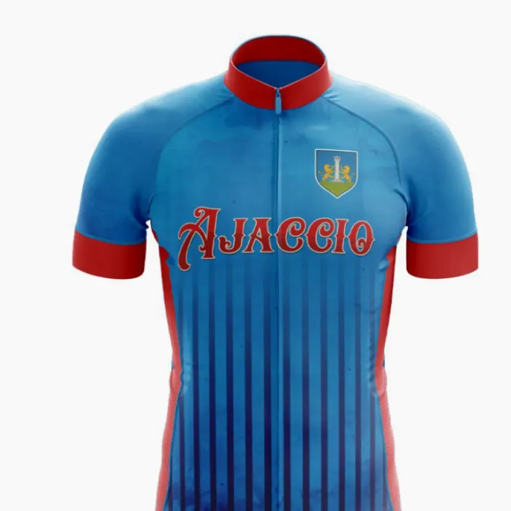 Ajaccio Cycling Jersey Blue/Red/Gold