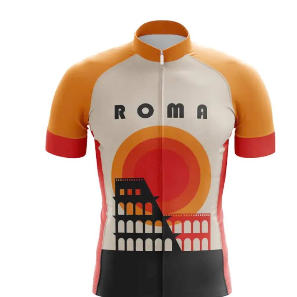 Roma Cycling Jersey Vibrant Gold/Red/Black