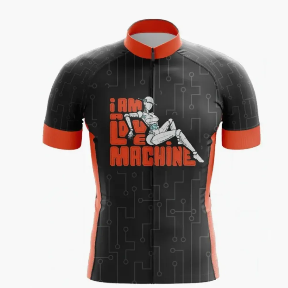 Cyberlove Tech-Hero Cycling Jersey Black/Orange