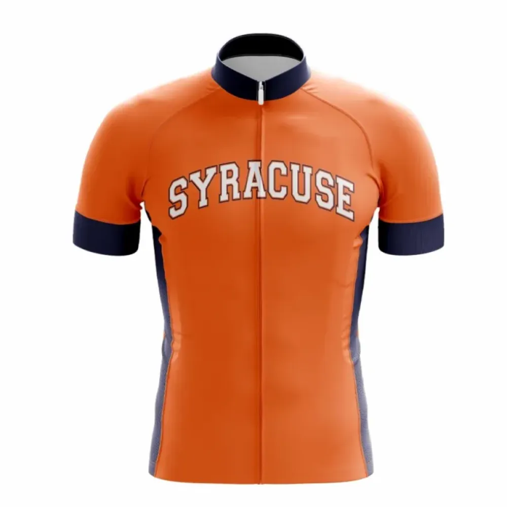 Syracuse Cycling Jersey Bold Orange/Navy/White