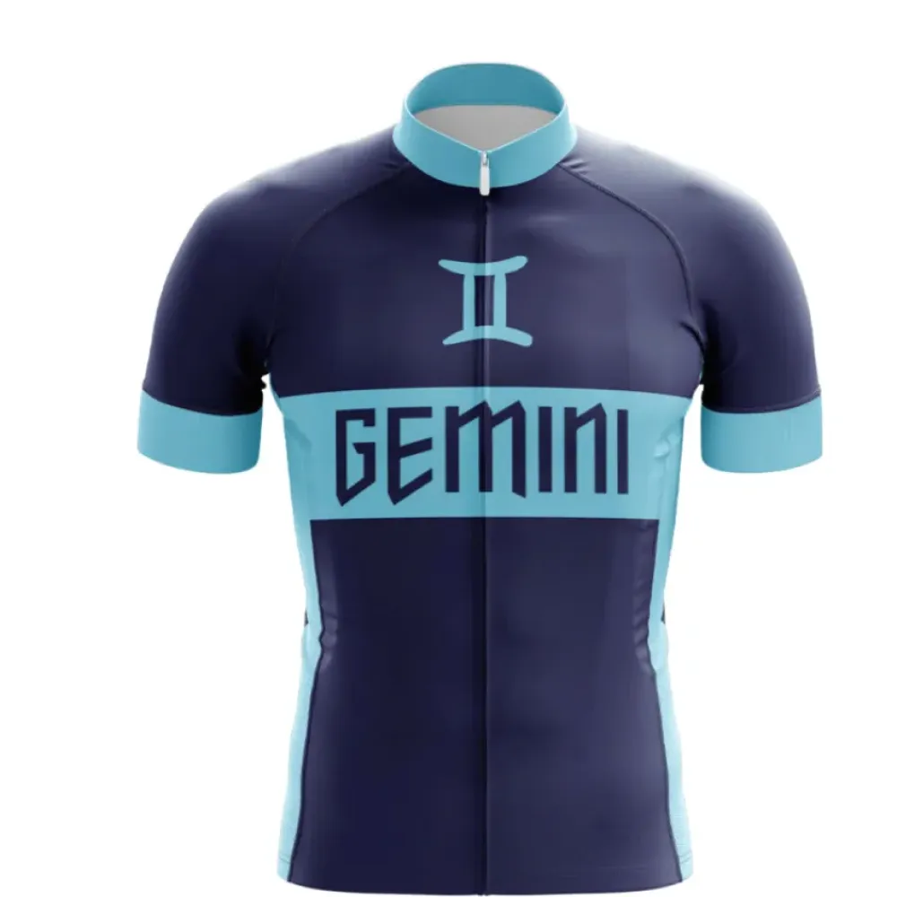 Gemini Cycling Jersey Navy/Light Blue