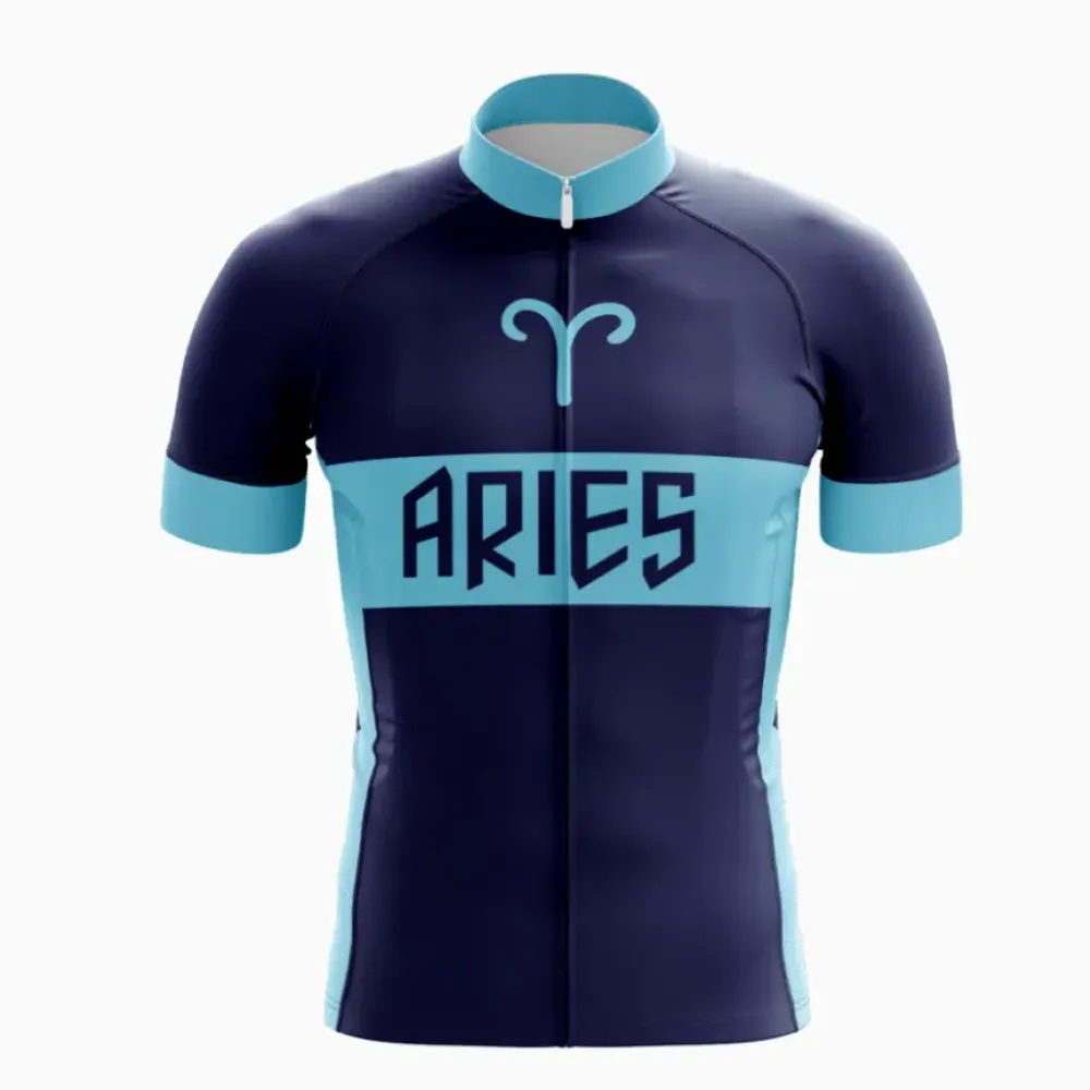 Aries Cycling Jersey Navy/Light Blue