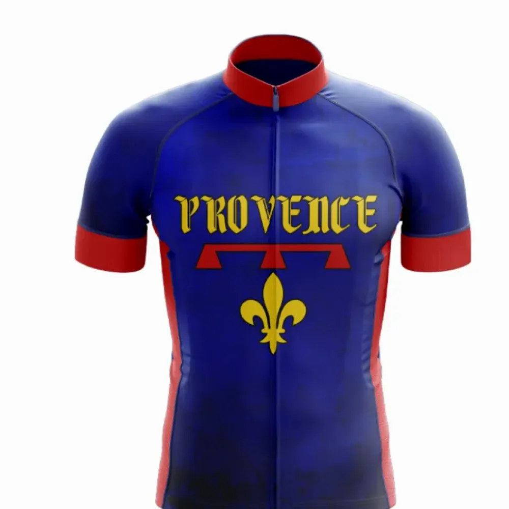 Provence Cycling Jersey Blue/Red/Yellow