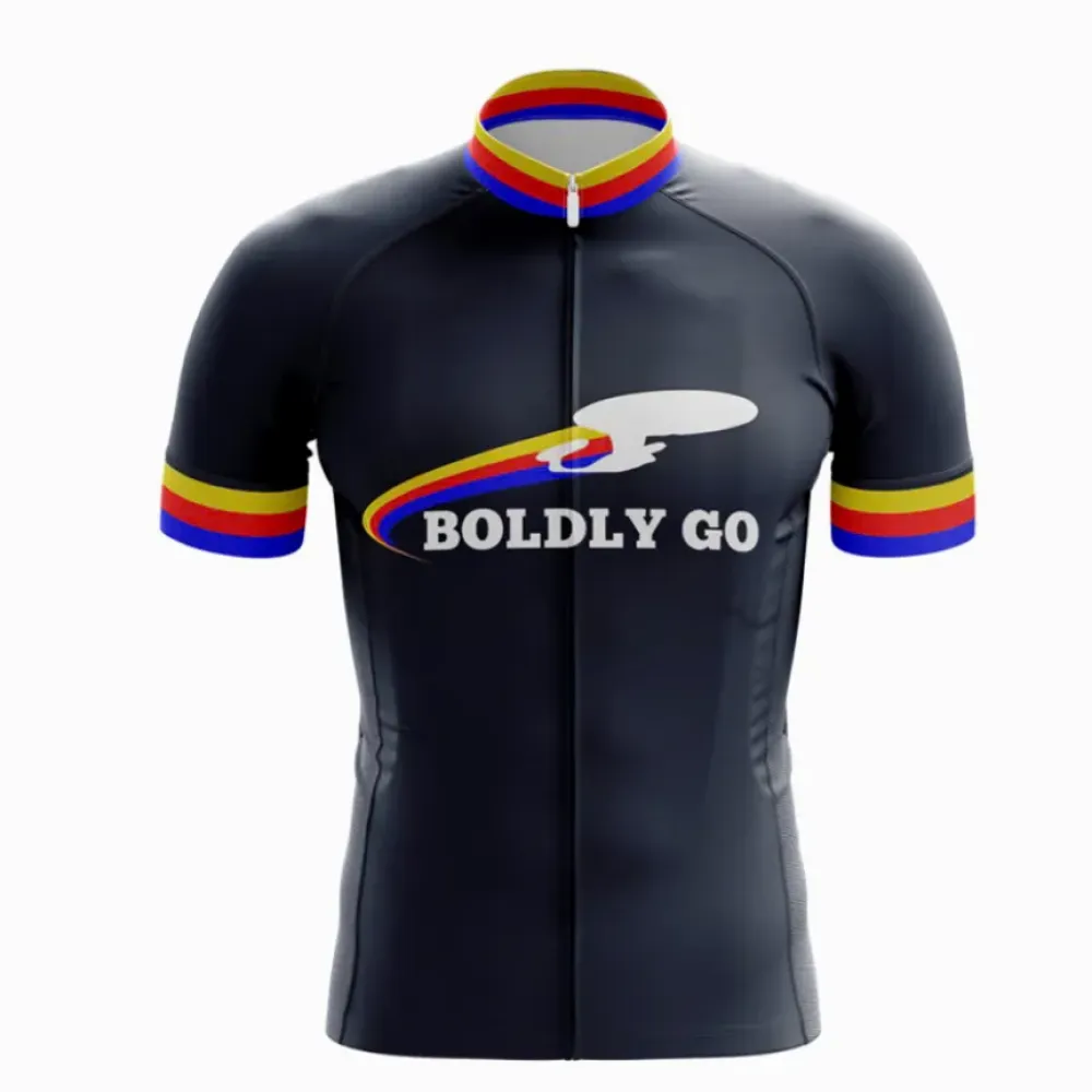 Boldly Go Cycling Jersey Navy/Red/Yellow