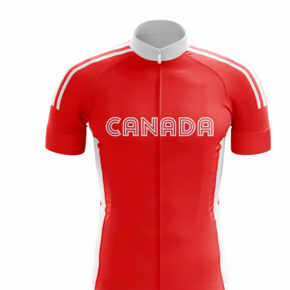 Canada Retro Cycling Jersey Red/White