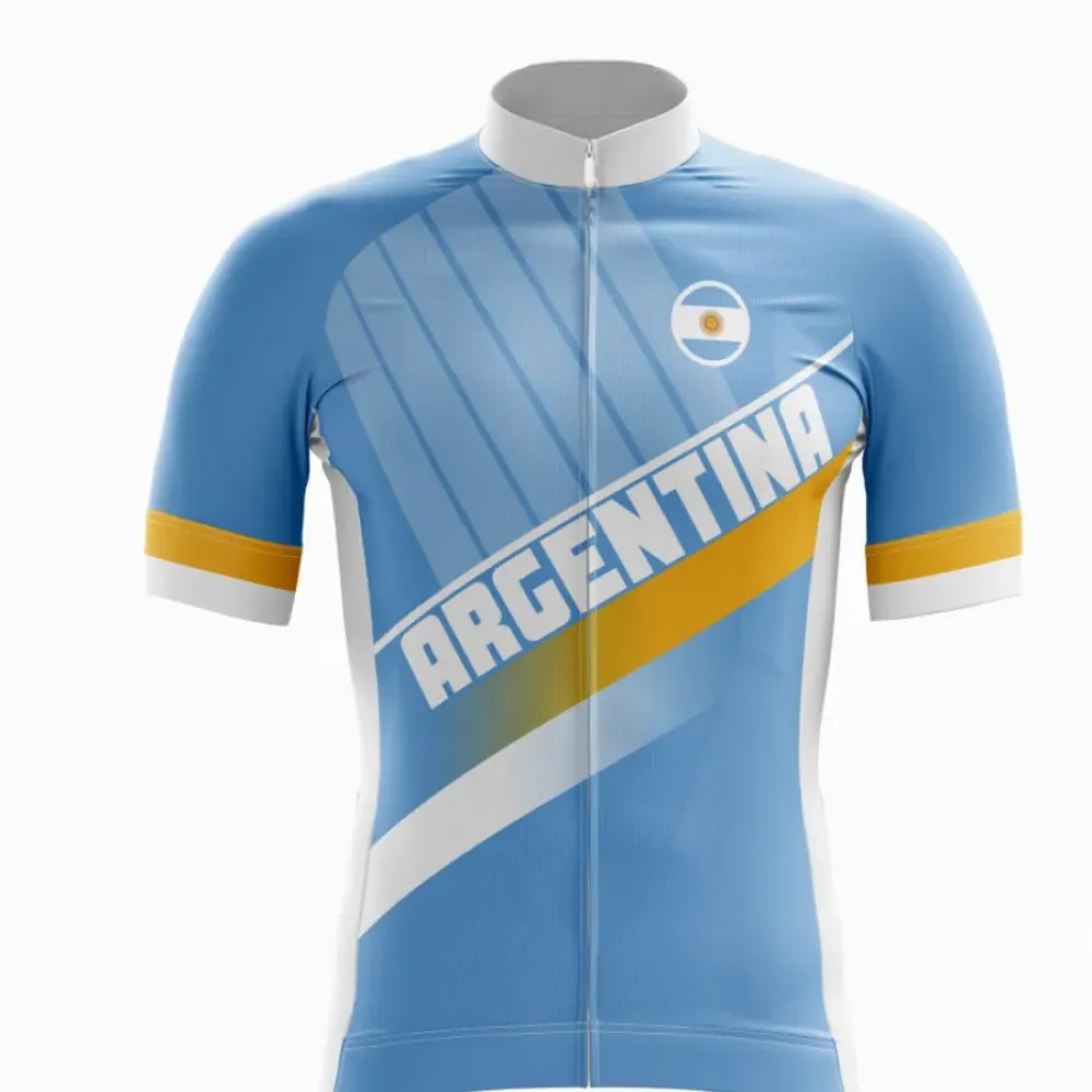 Argentina Cycling Jersey Bold Blue/Gold/White