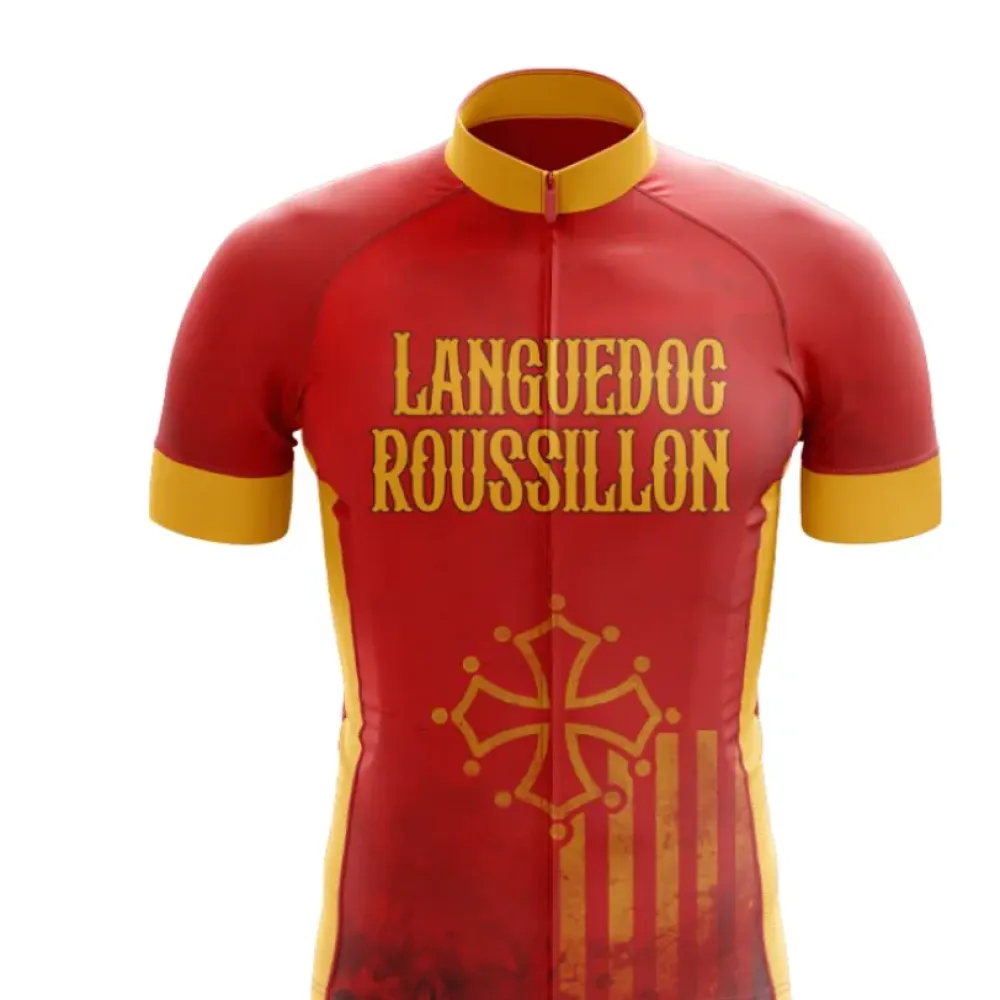 Languedoc-Roussillon Cycling Jersey Bold Red/Yellow/Gold