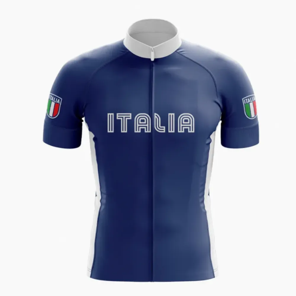 Italian Retro Cycling Jersey Italia/Blue/White