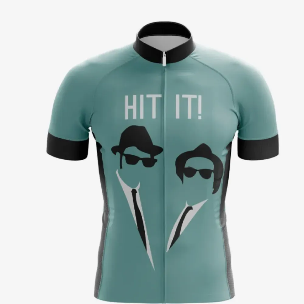 Blues Brothers Hit It Cycling Jersey Teal/Black