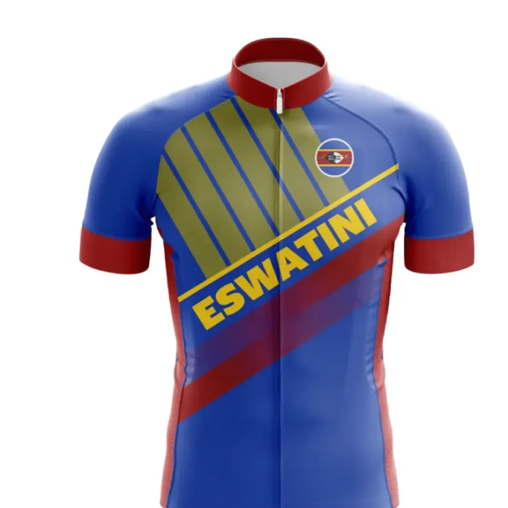 Eswatini National Team Cycling Jersey Blue/Green/Red