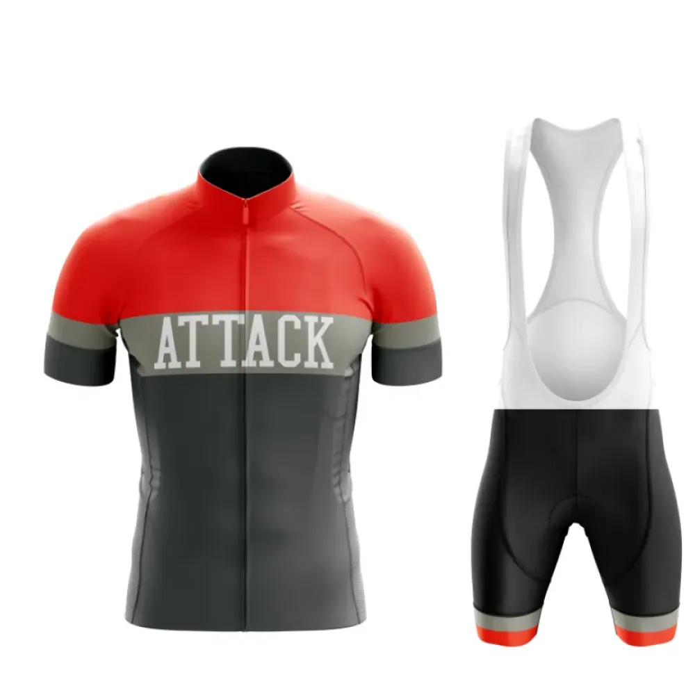 Attack Cycling Kit Red/Gray/Black