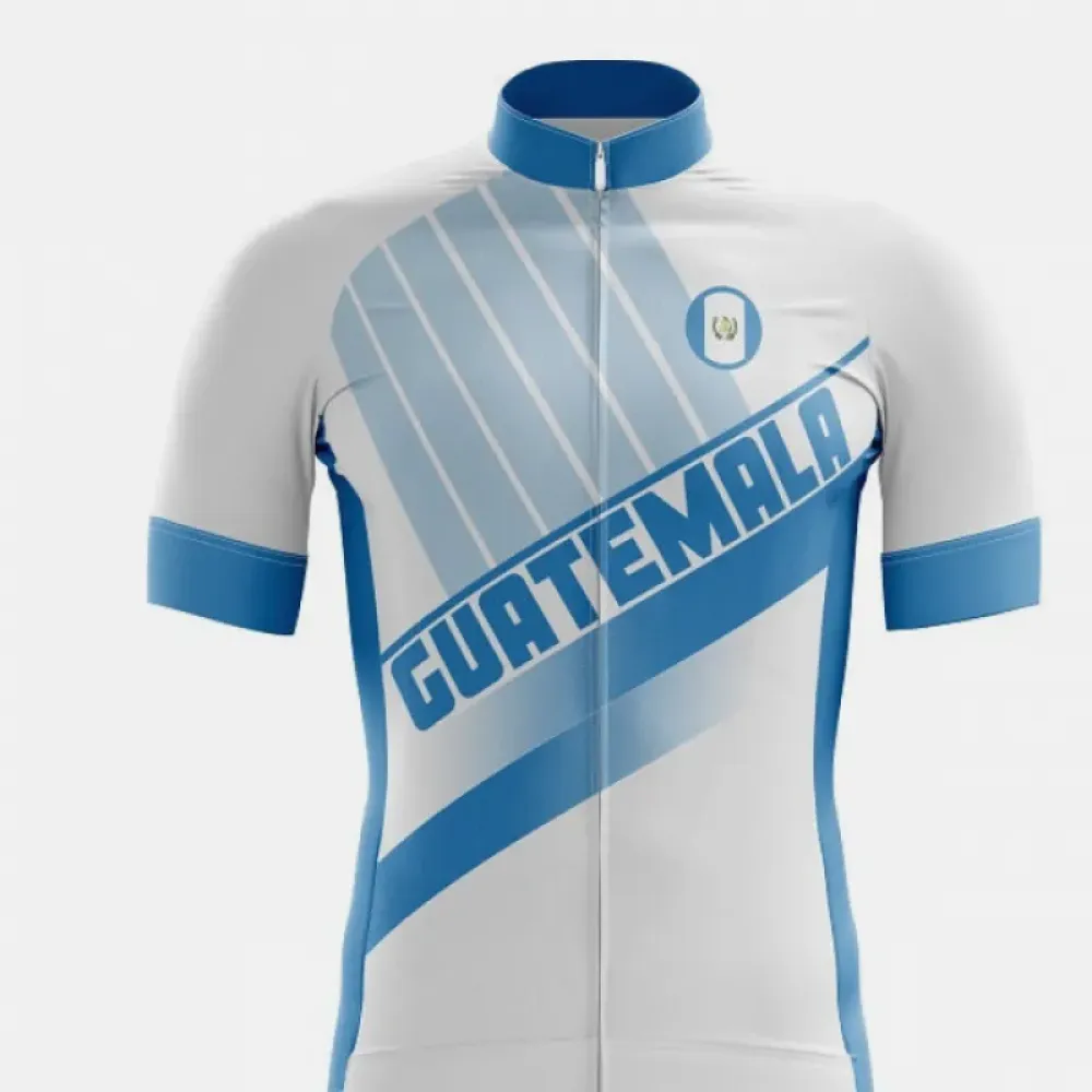 Guatemala Cycling Jersey Blue/White Stripes