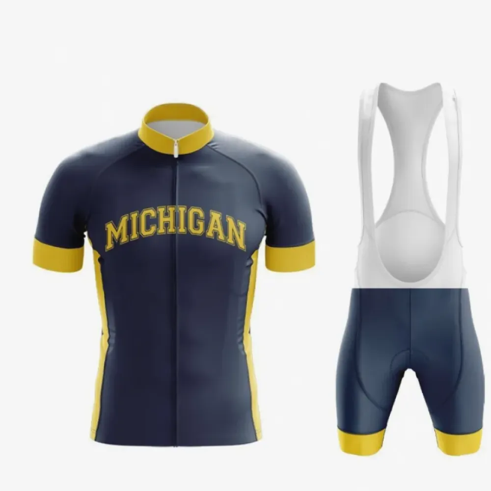 Michigan Cycling Kit Navy/Yellow