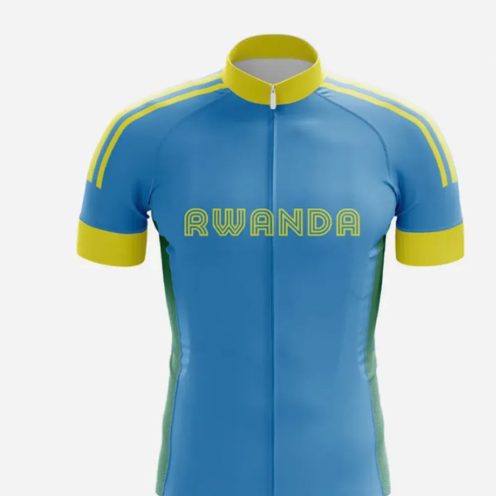 Rwanda Cycling Jersey Blue/Yellow/Green