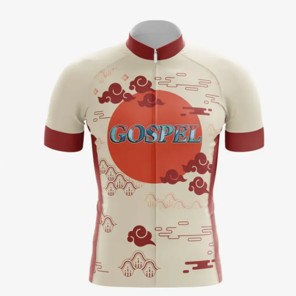 Gospel Oriental Cycling Jersey Red/Beige