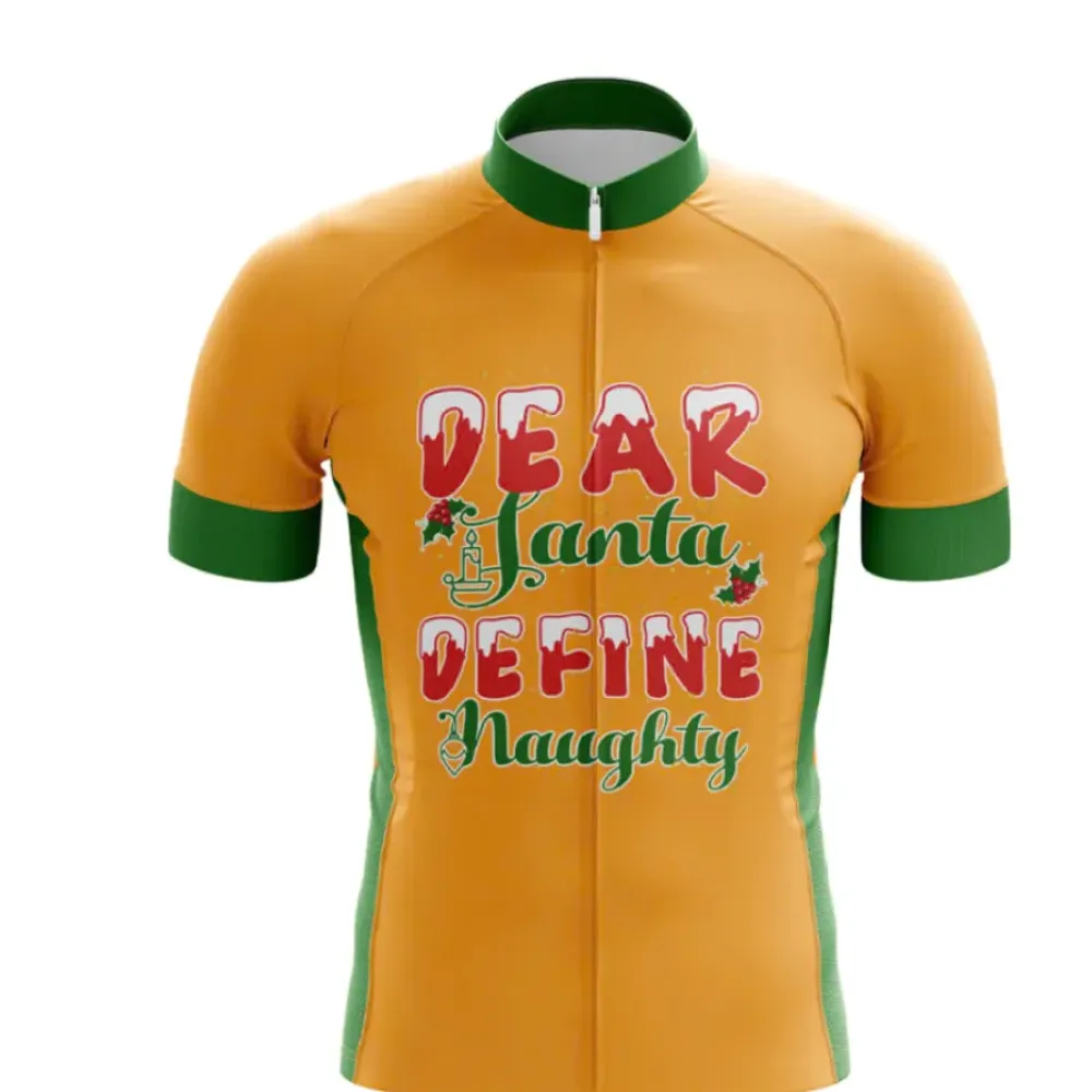 Santa's Naughty Yellow/Green Cycling Jersey