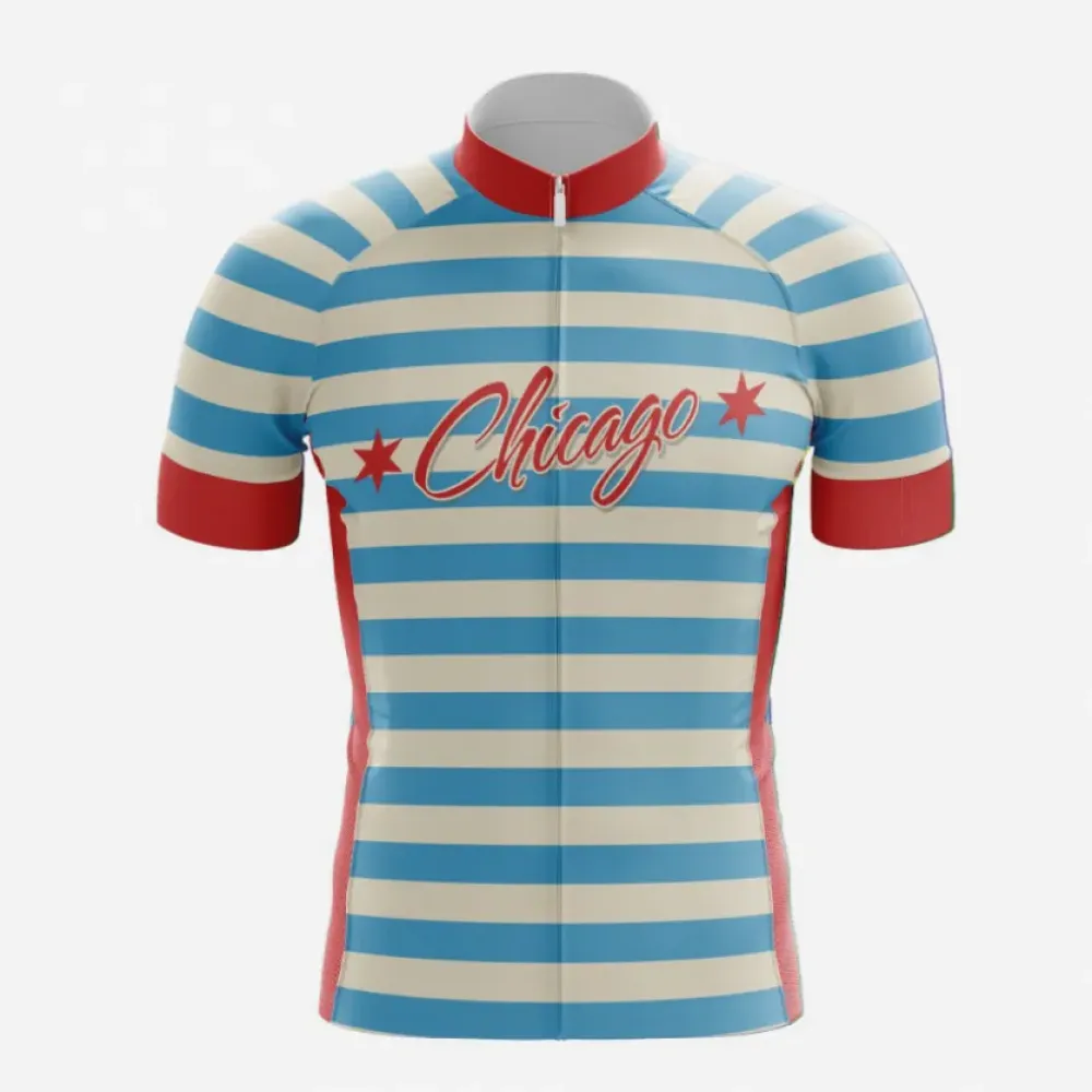 Chicago Stars Cycling Jersey Blue/White/Red