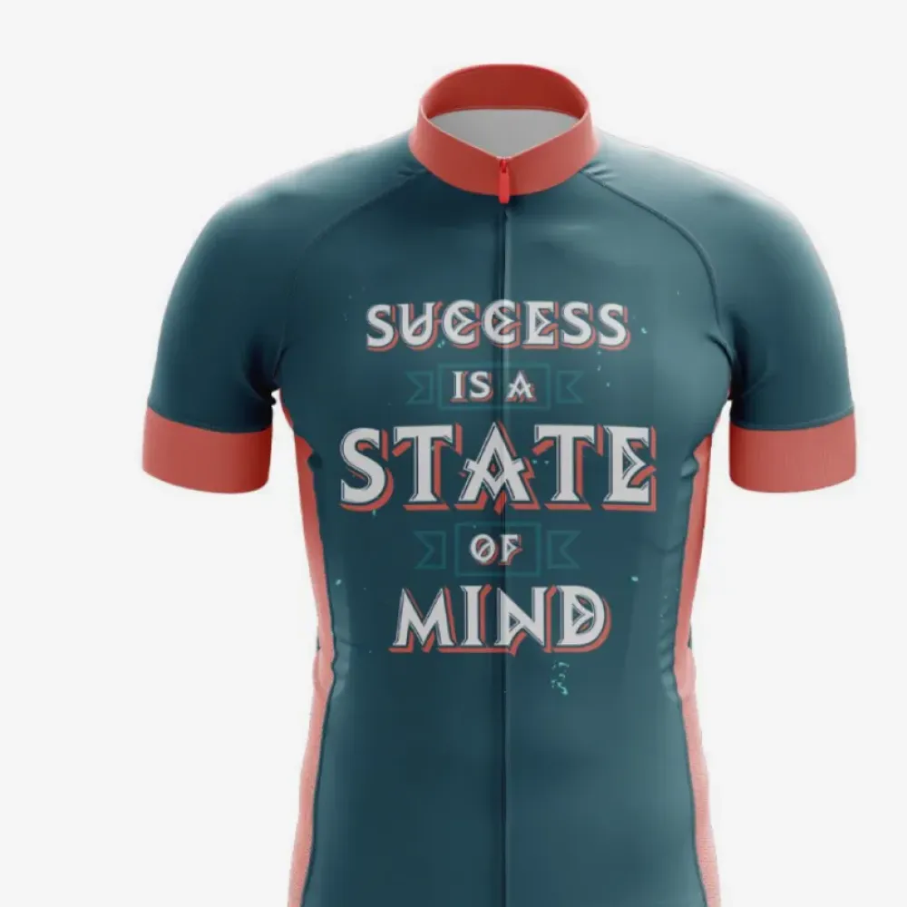 Success State of Mind Cycling Jersey Teal/Red
