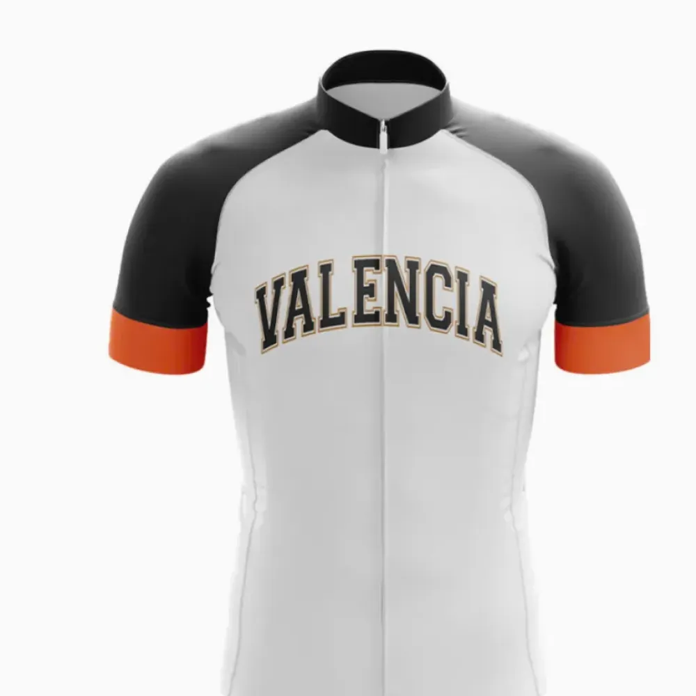 Valencia Cycling Jersey White/Black/Burnt Orange