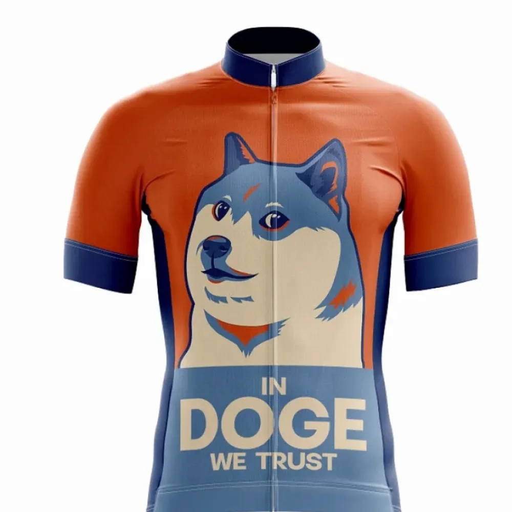 Doge Cycling Jersey Sleek Orange/Navy/Blue