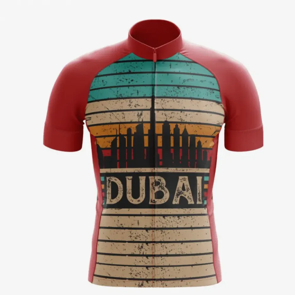Dubai Vintage Cycling Jersey Red/Green/Beige
