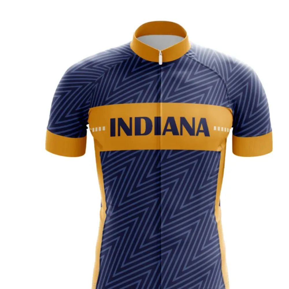 Indiana Hoosier Cycling Jersey Navy/Yellow/Blue
