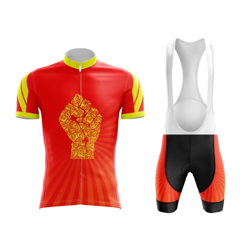 Revolution Cycling Kit Fist Design Red/Yellow/Black