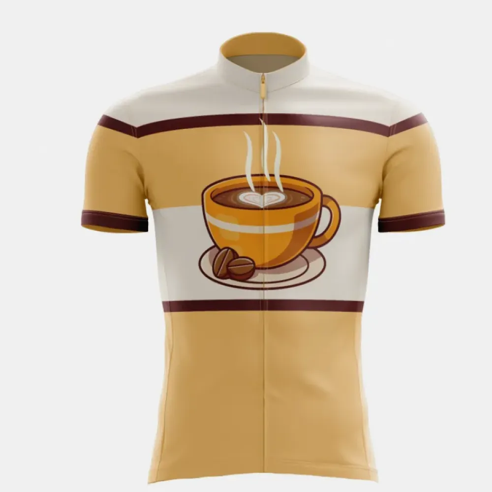 Cafe Latte Gold/White/Brown Cycling Jersey