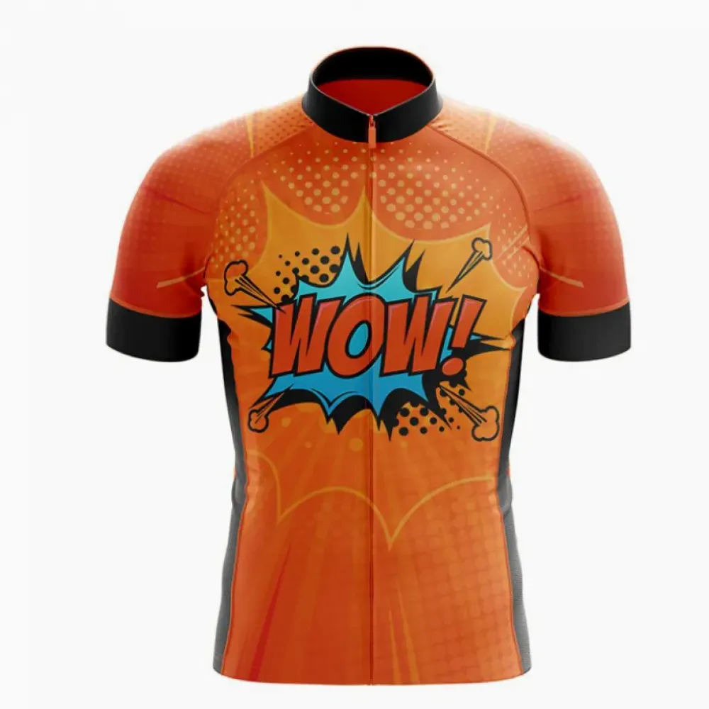 Wow Pop Art Cycling Jersey Orange/Black/Grey