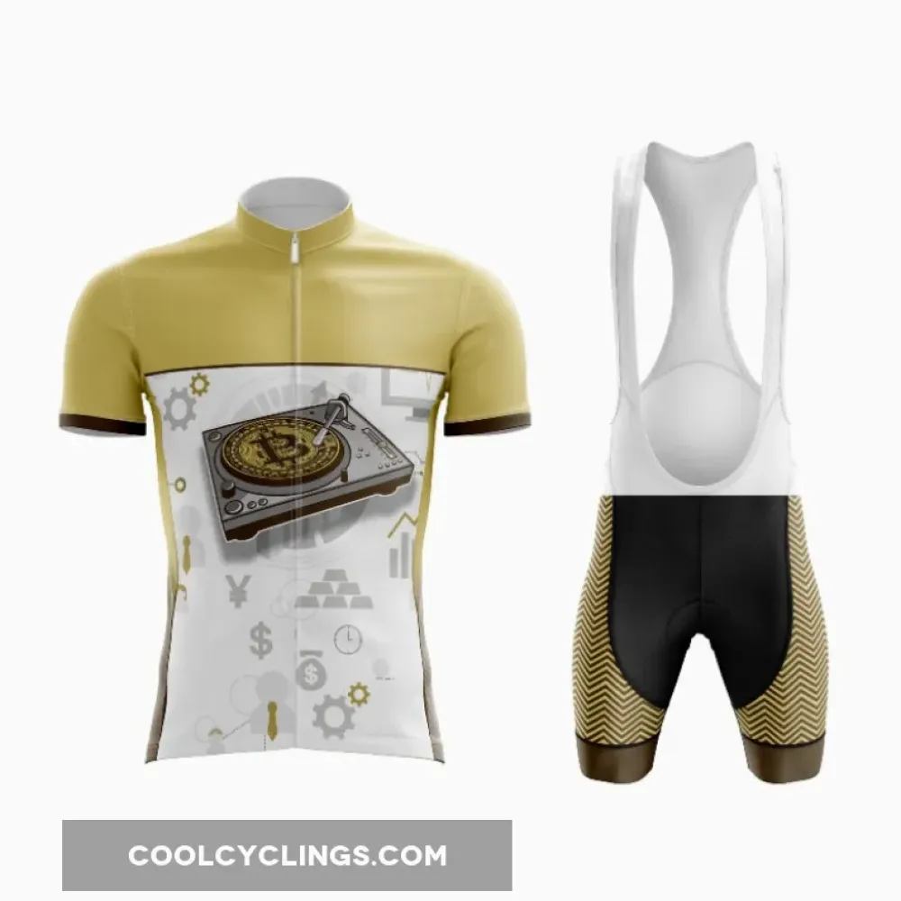 Bitcoin DJ Cycling Kit Gold/White/Silver